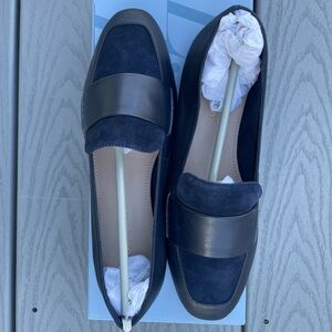 Essex Lane Navy leather & suede Loafers